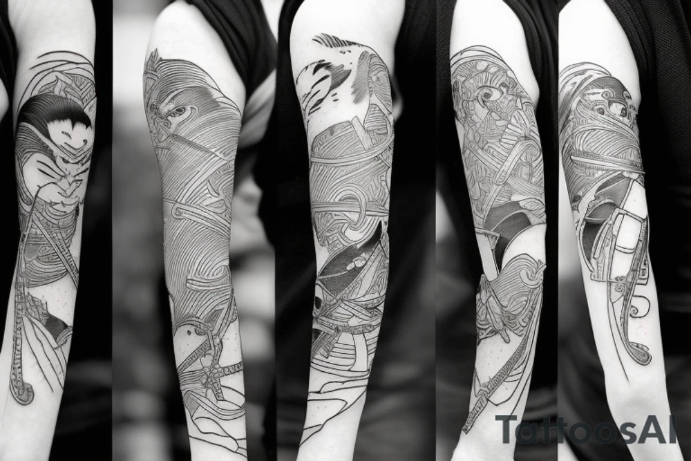 Samurai penguin tattoo idea