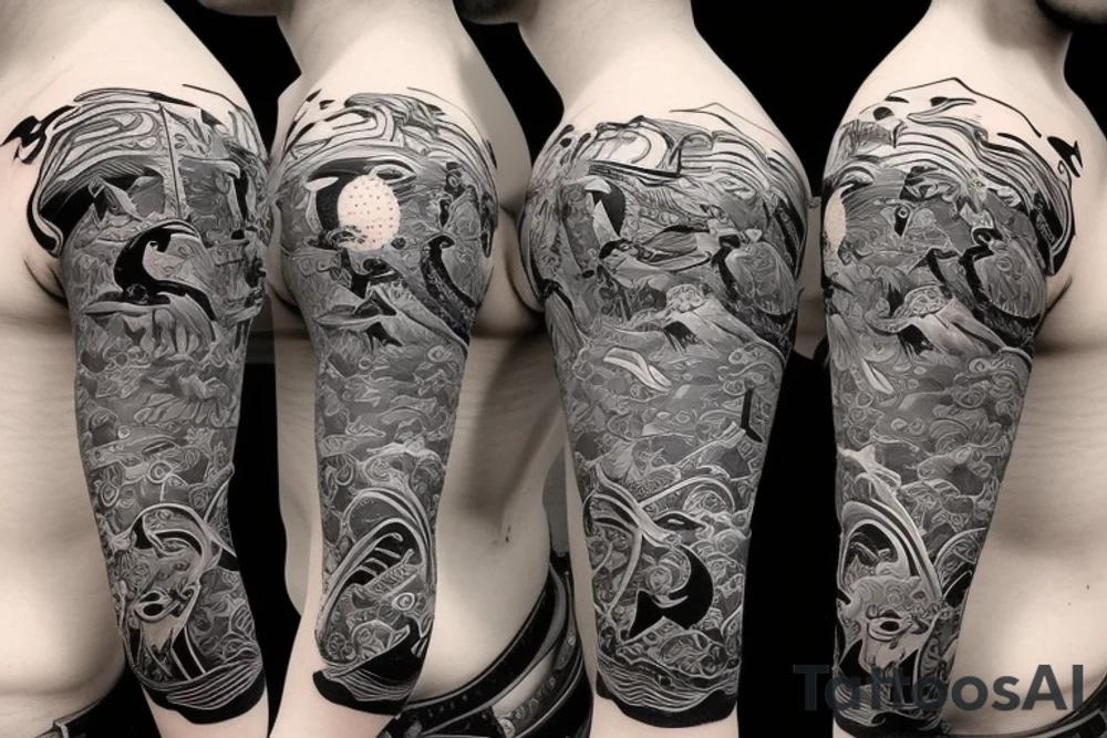 Samurai penguin tattoo idea