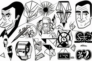 Geometric Roger smith tattoo idea