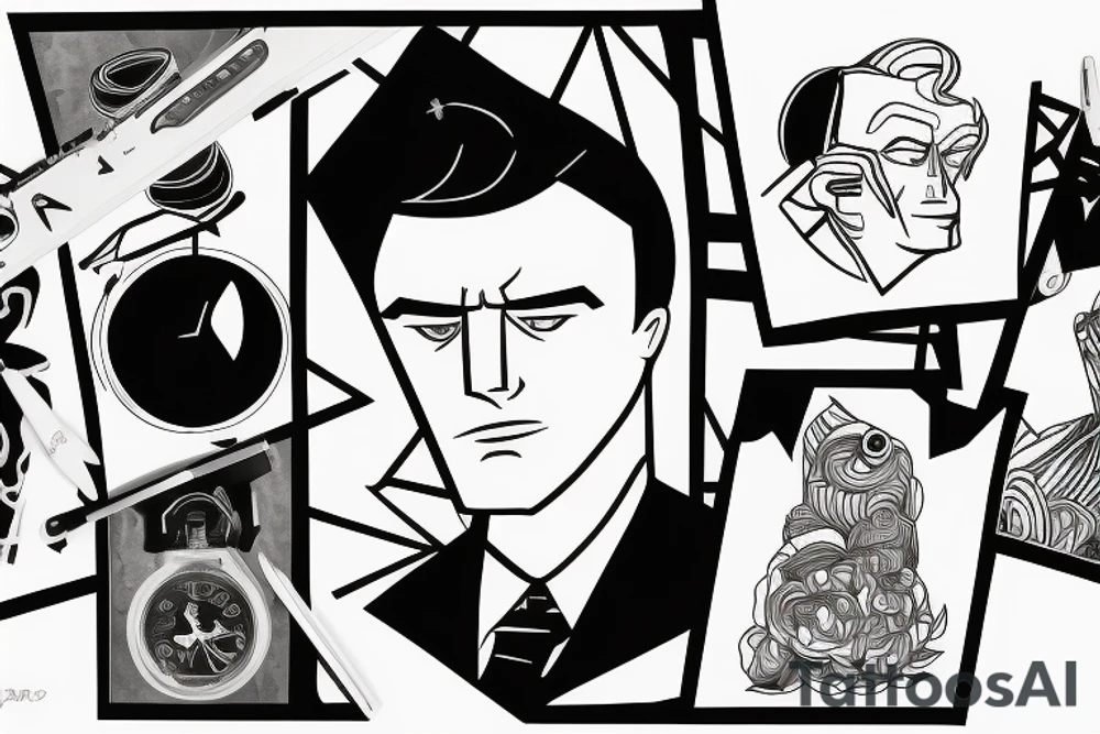 Geometric Roger smith tattoo idea
