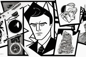 Geometric Roger smith tattoo idea