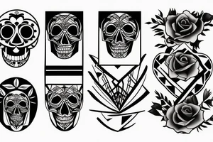 Justice Scale and Skull tattoo idea