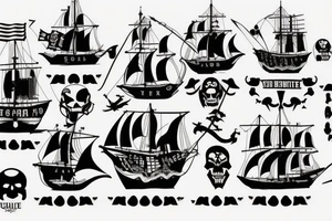 Justice Scale and Pirate ship tattoo idea