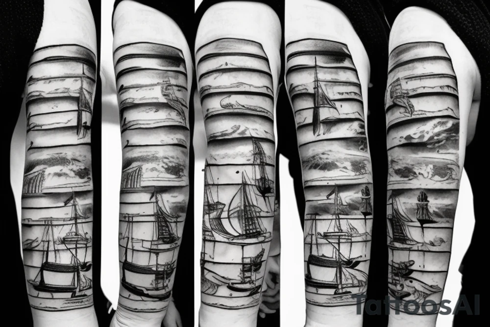 Justice Scale and Pirate ship tattoo idea