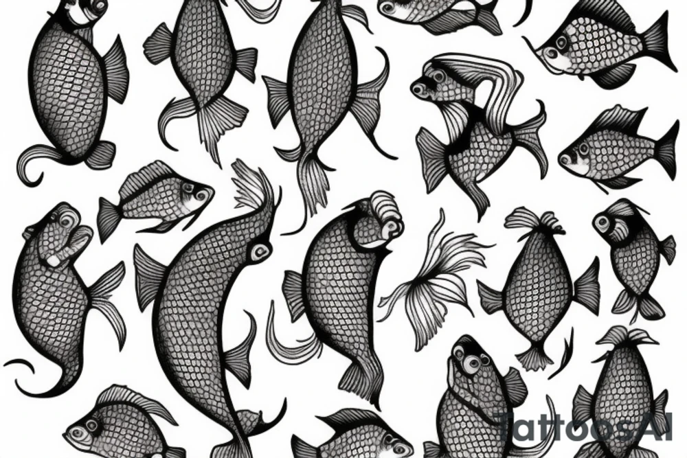 Beta fish tattoo idea
