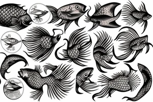 Beta fish tattoo idea