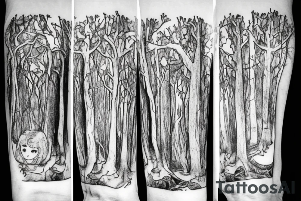 Alice In Chains band. Trees. Chainsaw. River tattoo idea