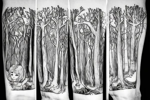 Alice In Chains band. Trees. Chainsaw. River tattoo idea