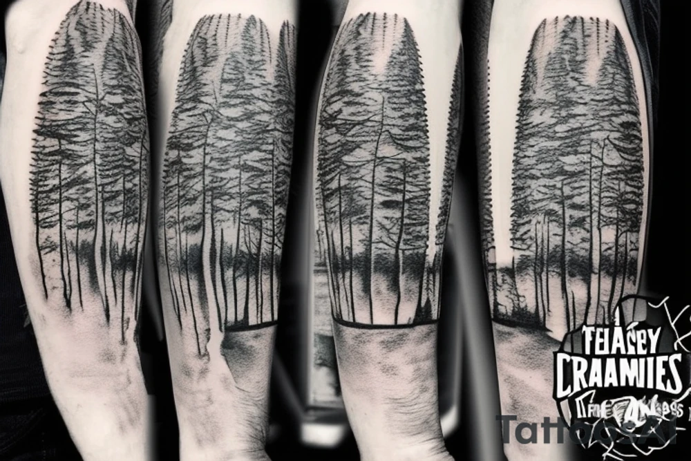 Alice In Chains band. Trees. Chainsaw. River tattoo idea