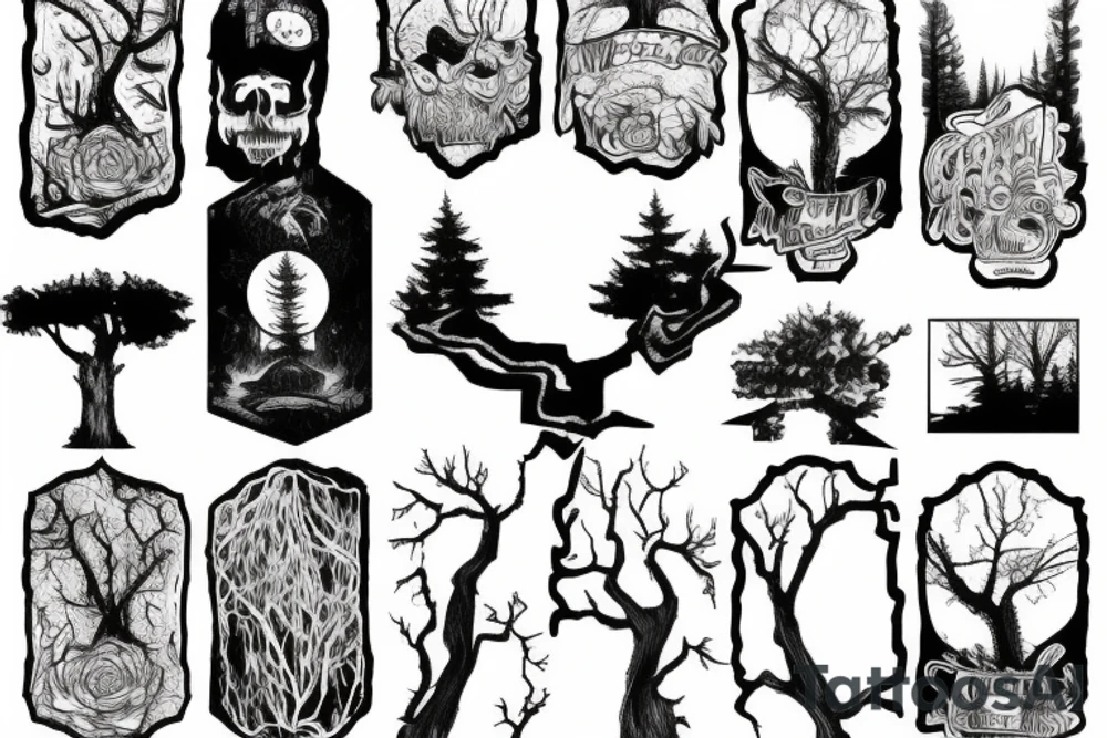 My Rainer, trees, chainsaws tattoo idea