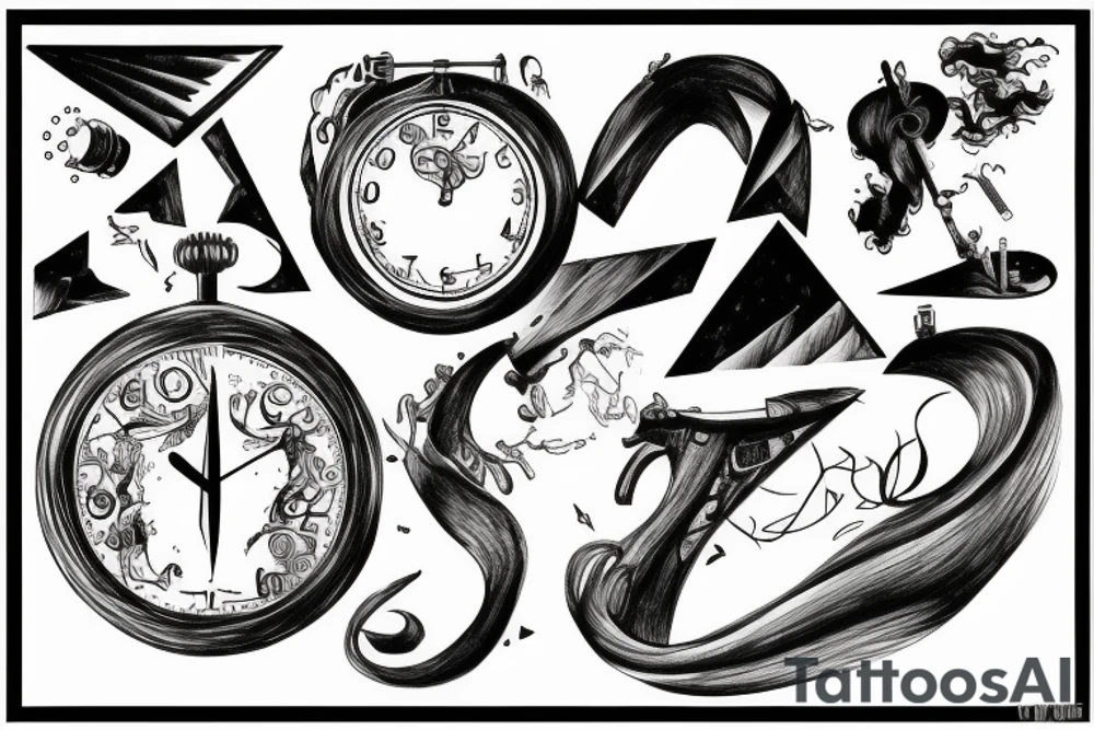 pink floyd with time tattoo idea