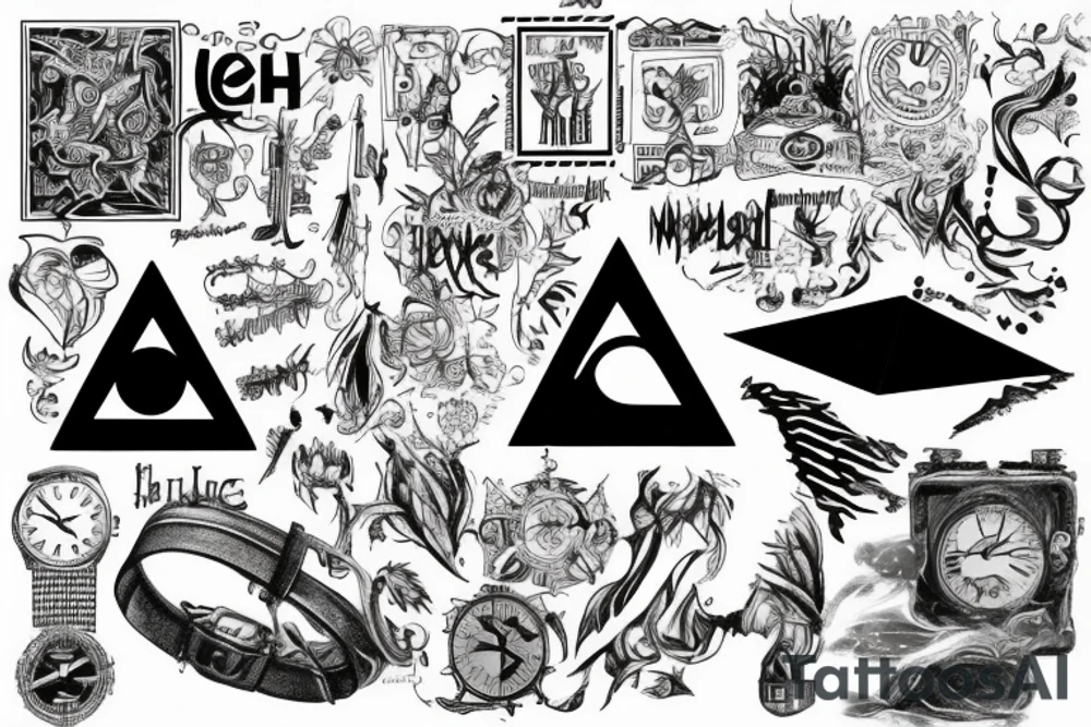pink floyd with time tattoo idea