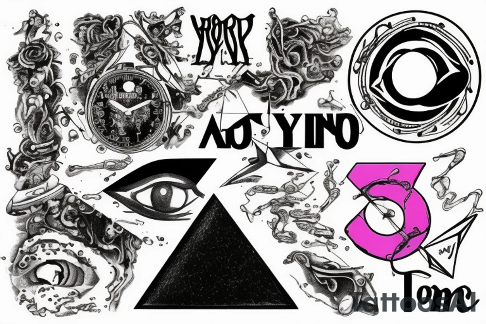 pink floyd with time tattoo idea