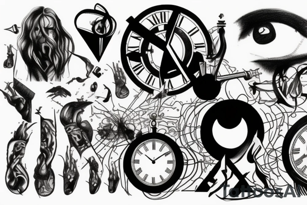 pink floyd with time tattoo idea