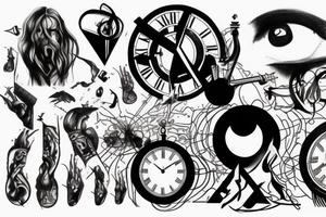pink floyd with time tattoo idea