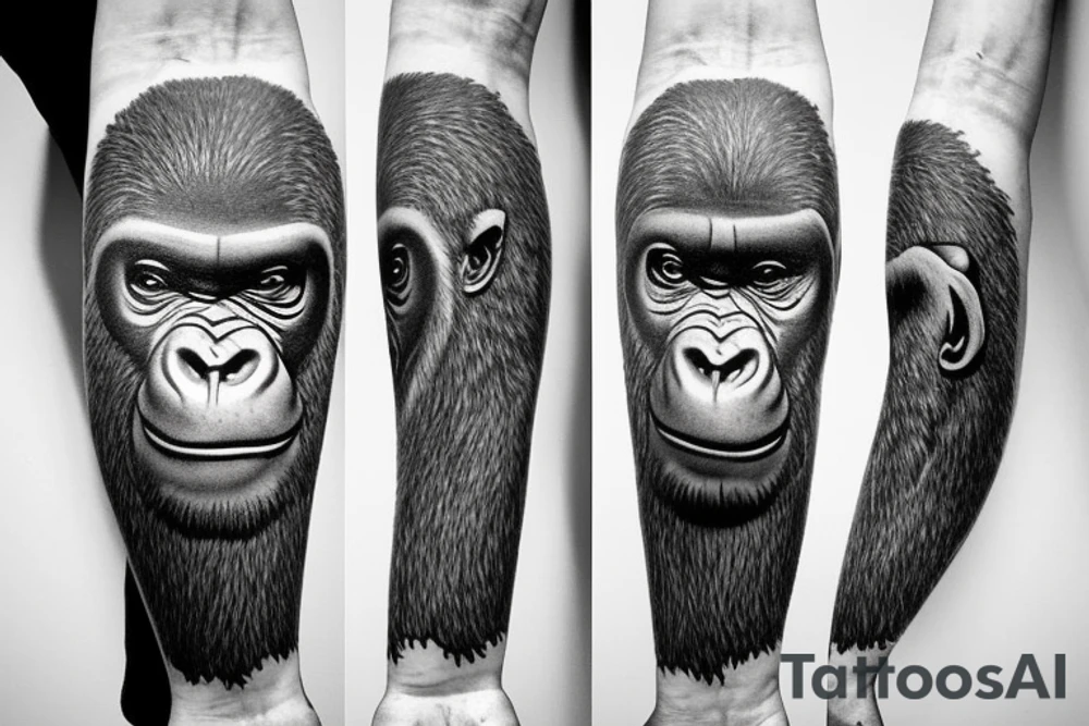 Gorilla with an axe tattoo idea
