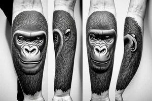 Gorilla with an axe tattoo idea