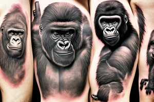 Gorilla with an axe tattoo idea
