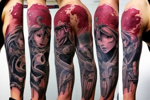 I would like a demon slayer themed sleeve tattoo idea