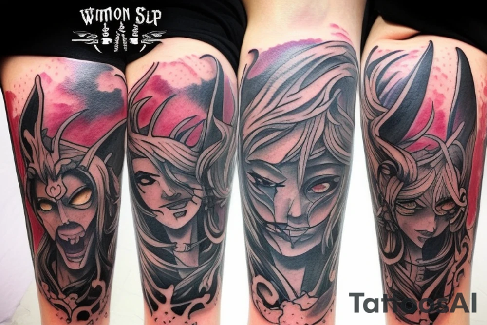 I would like a demon slayer themed sleeve tattoo idea
