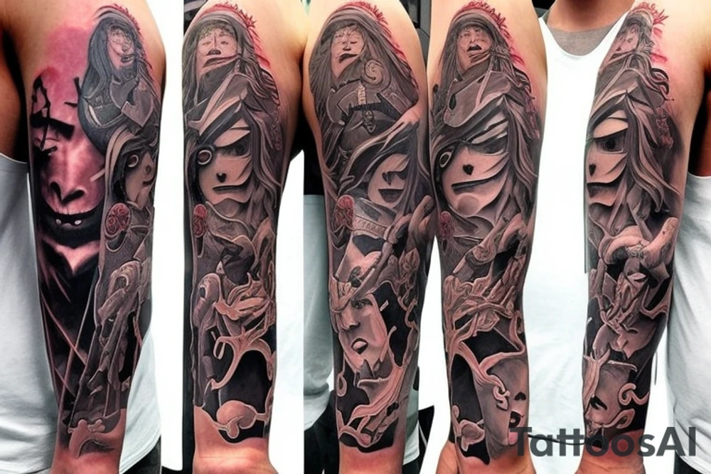 I would like a demon slayer themed sleeve tattoo idea