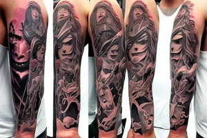 I would like a demon slayer themed sleeve tattoo idea