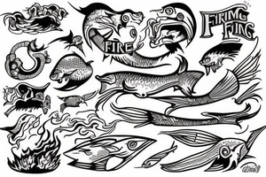 Herring Fighting fire tattoo idea