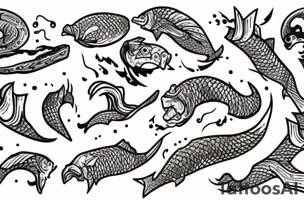Herring Fighting fire tattoo idea