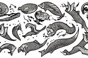 Herring Fighting fire tattoo idea