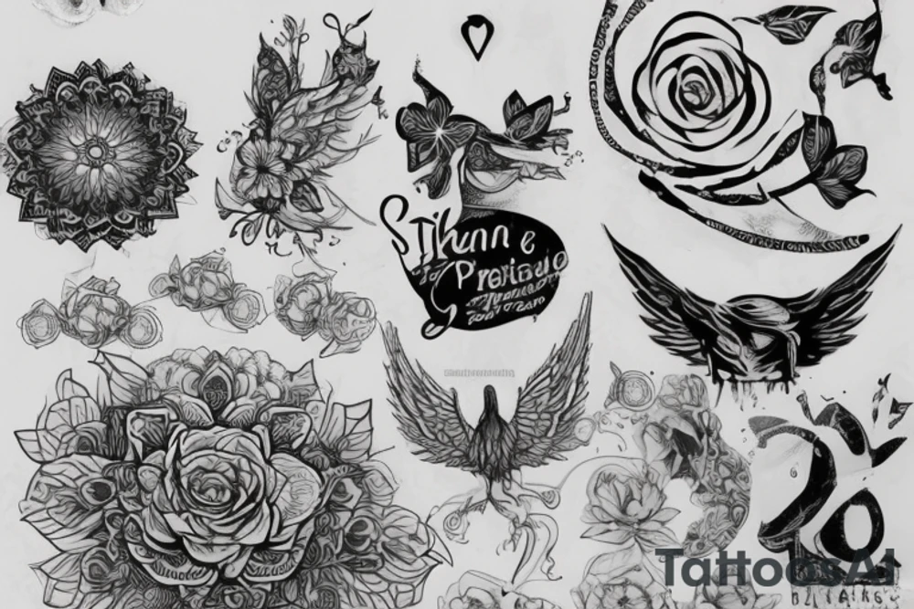 Силуэты тигра и собаки объединенные в один рисунок tattoo idea
