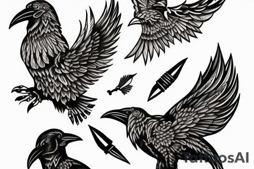 Viking Raven tattoo idea