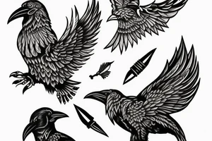 Viking Raven tattoo idea
