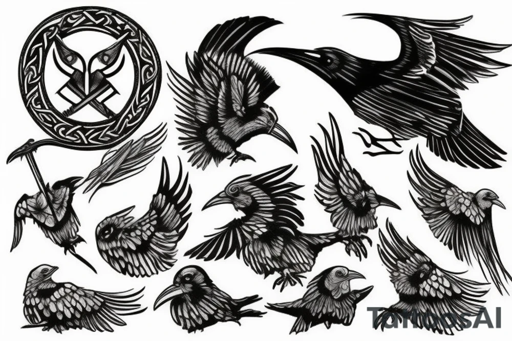 Viking Raven tattoo idea