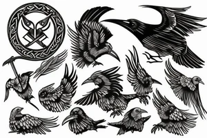 Viking Raven tattoo idea