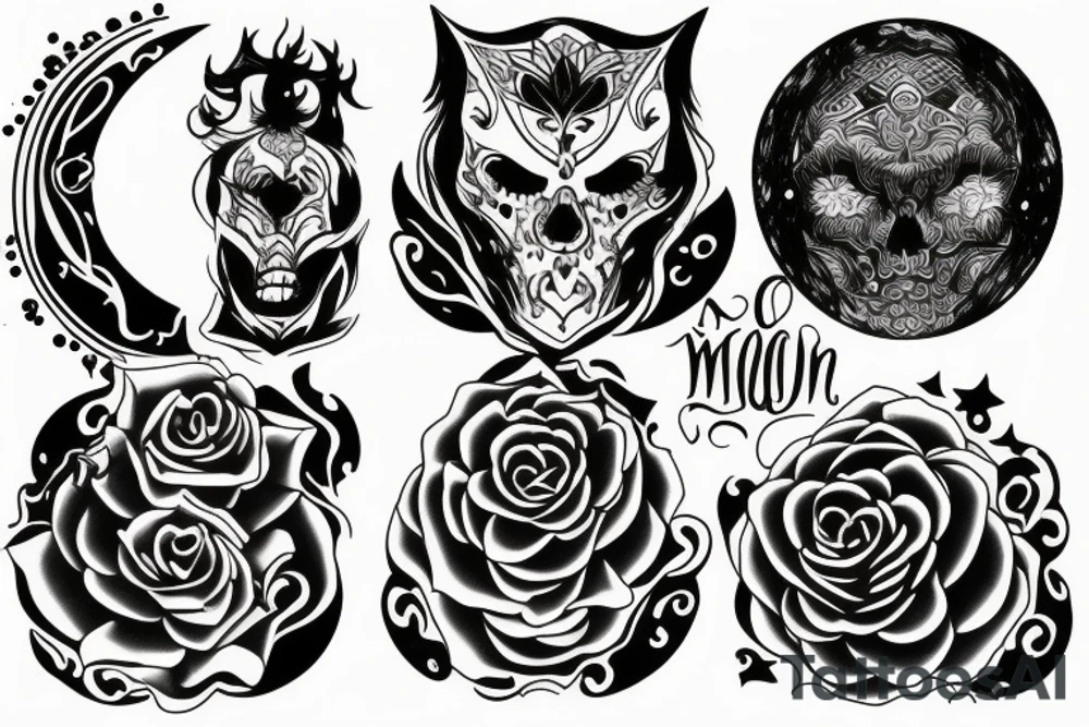 full moon tattoo idea