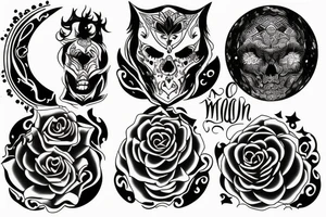 full moon tattoo idea