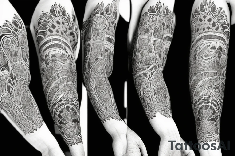 Lion with India and American flag symbolism and for complete tattoo idea