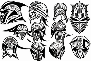 Spartan helmet and lion tattoo idea