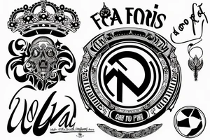 Word tattoo “Fortis Cadere Cedere Non Potest”, “Hala Madrid Y Nada Mas”, “I Think Therefore I Am” for arm tattoo idea