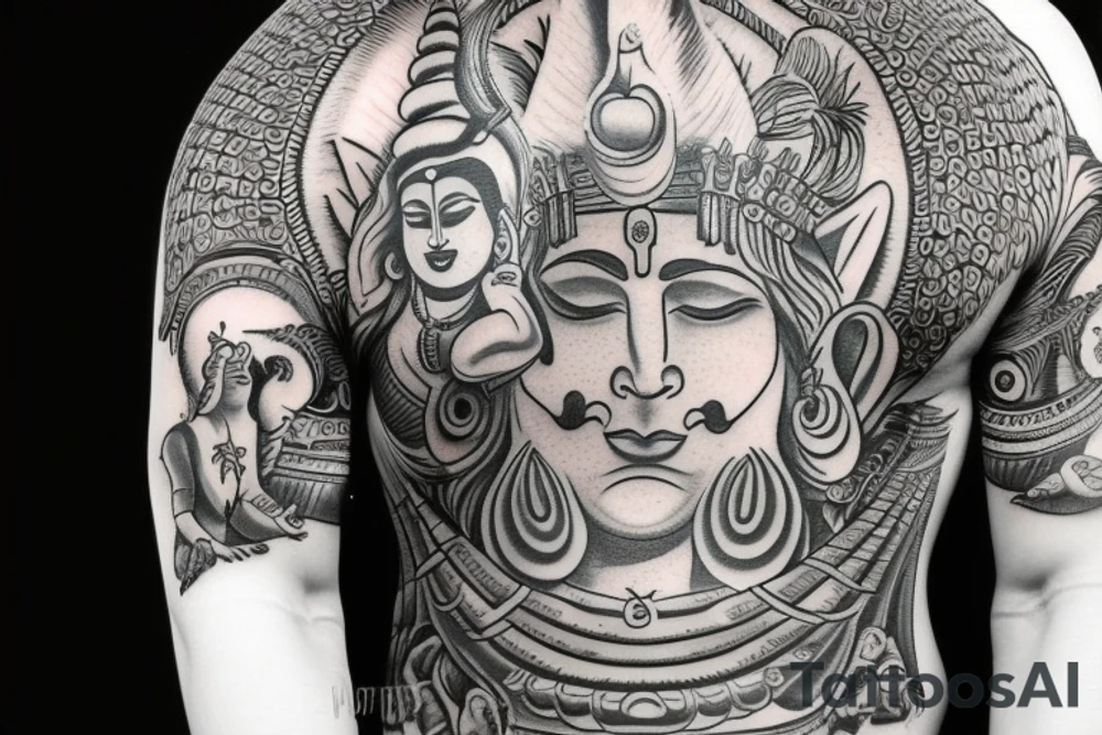 God shiva tattoo idea