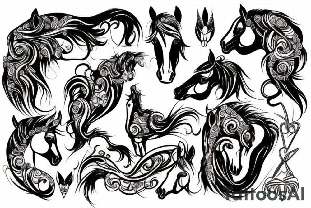 Skul horse tattoo idea