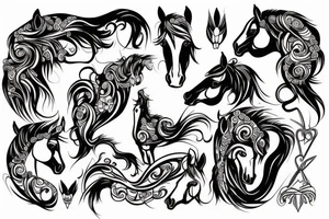 Skul horse tattoo idea