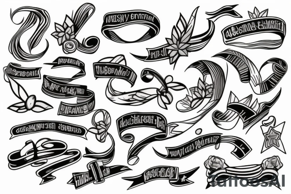 Ribbon tattoo idea