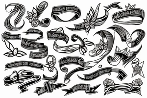 Ribbon tattoo idea
