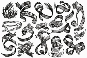 Ribbon in a storm tattoo idea