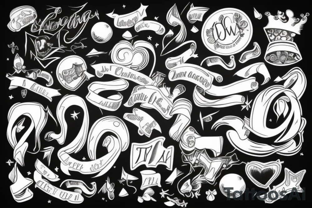 Ribbon in a storm tattoo idea