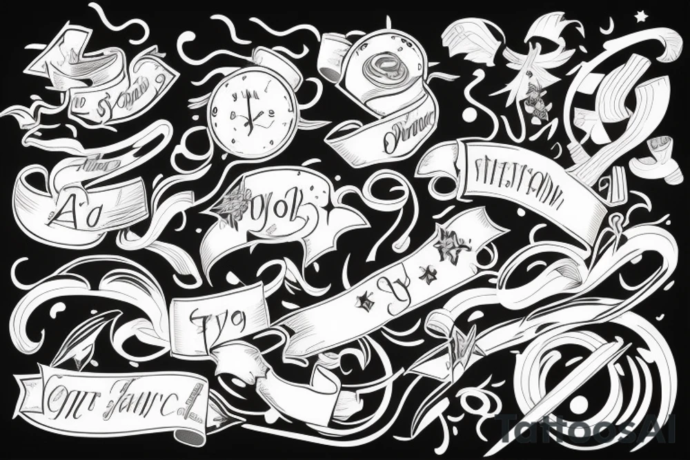 Ribbon in a storm tattoo idea