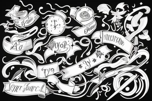 Ribbon in a storm tattoo idea