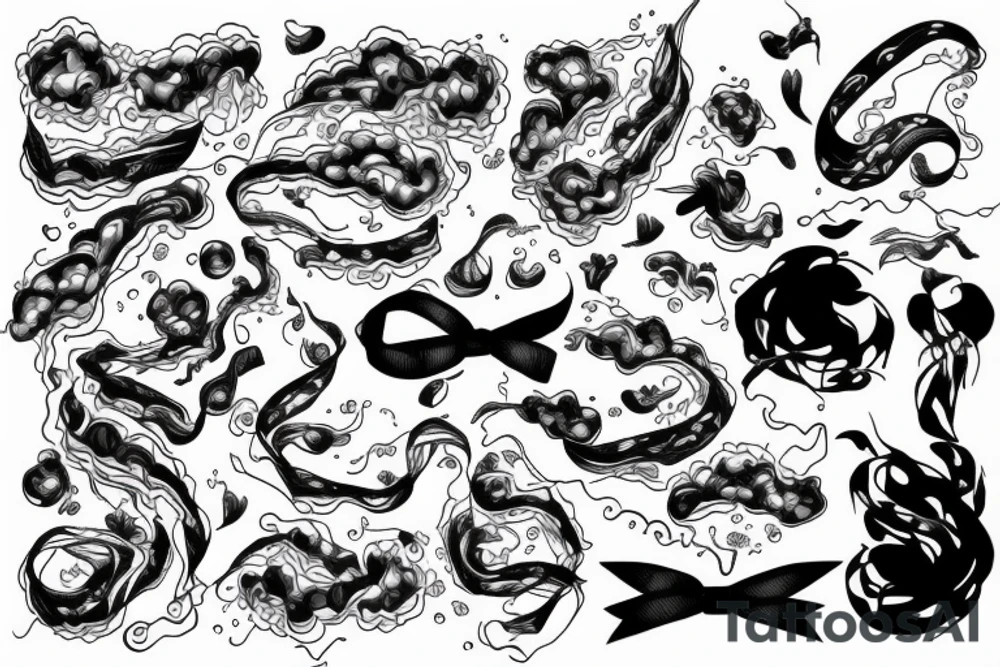 Ribbon in a storm tattoo idea
