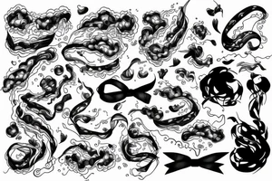 Ribbon in a storm tattoo idea